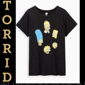 TORRID The Simpsons Black Tee! NWT!